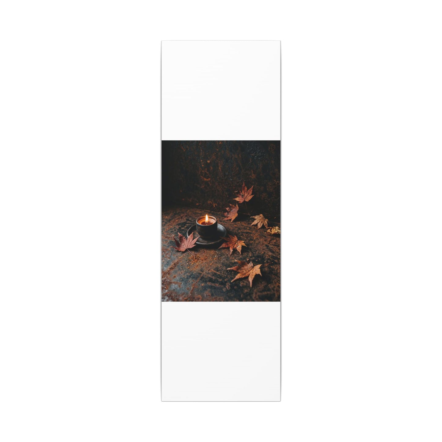 Dark Japandi Rust Patina in Candlelight | Shadow Zen Canvas Art