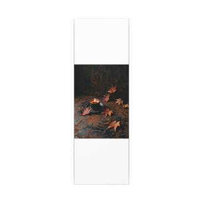 Dark Japandi Rust Patina in Candlelight | Shadow Zen Canvas Art