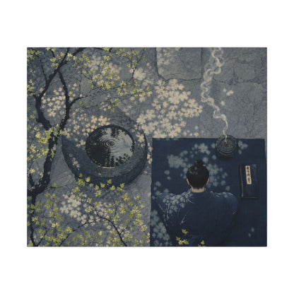 Spring Incense Smoke Ukiyo E Inspired Canvas Art | Tranquil Decor