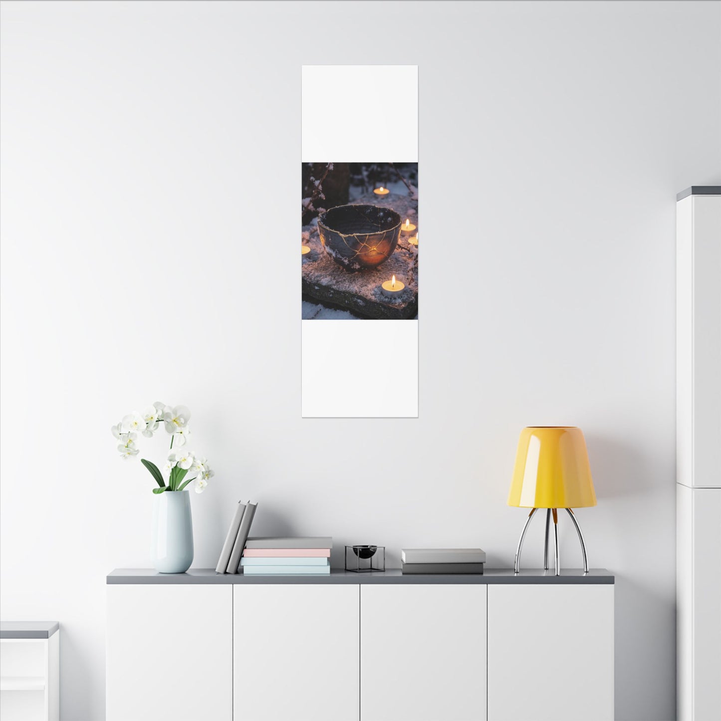 Ceramic Bowl Gold Repair Canvas Art | Beautiful Kintsugi Art