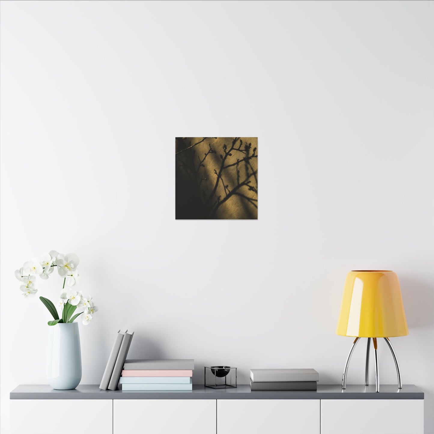 Golden Hour Shadow Play Canvas Art - Dark Japandi Seijaku