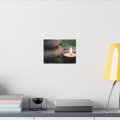 Warm River Stones Canvas Art - Japanese Pattern Japandi