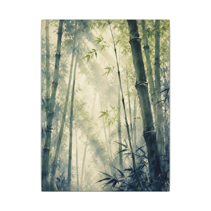Bamboo Grove Spring Canvas Art | Zen Serene Design