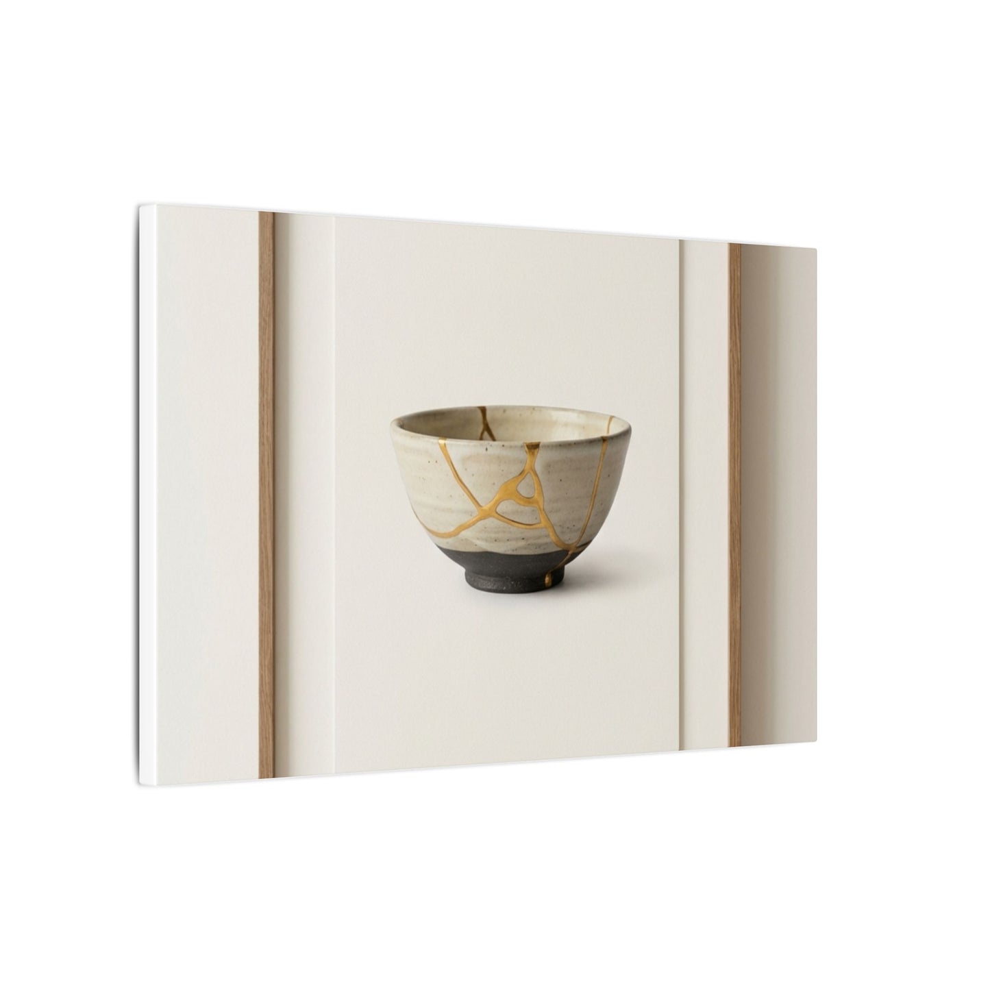Kintsugi Charcoal Canvas Art