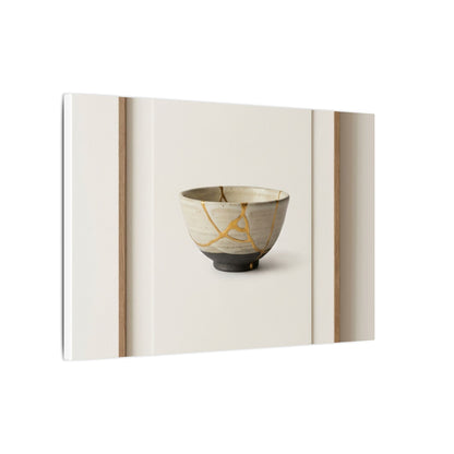 Kintsugi Charcoal Canvas Art