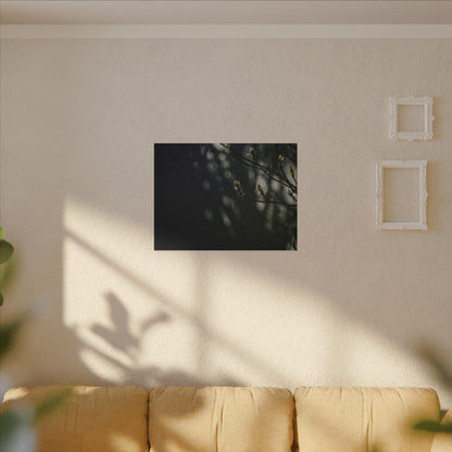 Dark Japandi Shoji Screen in Dappled | Moody Minimal Canvas Art