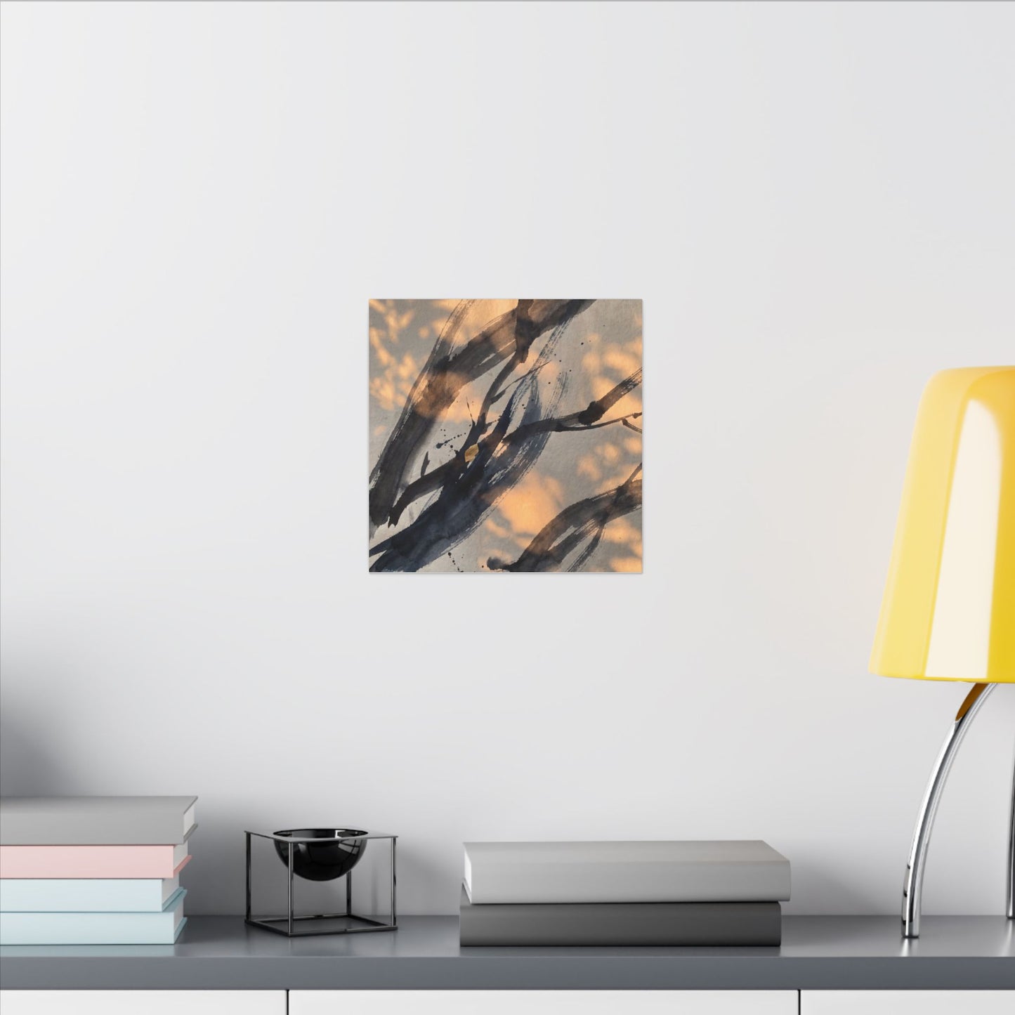 Datsuzoku Ink Brushstroke Canvas Art - Dark Japandi Shadow Zen