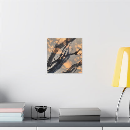Datsuzoku Ink Brushstroke Canvas Art - Dark Japandi Shadow Zen
