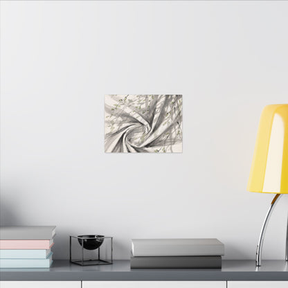 Silk Drape Spring Canvas Art | Zen Contemplative Design