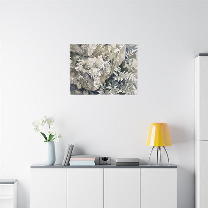 Stone Lantern Watercolor Canvas Art | Elegant Japandi Art