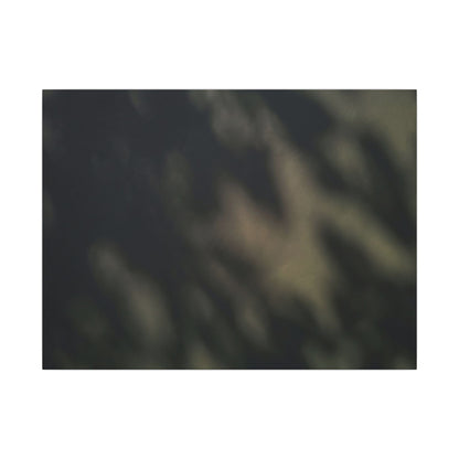 Dappled Shadow Play Canvas Art - Dark Japandi Ma Art Print