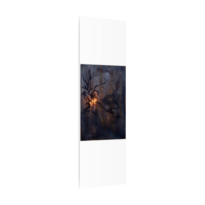 Winter Rust Patina Charcoal Ink Canvas Art | Atmospheric Decor