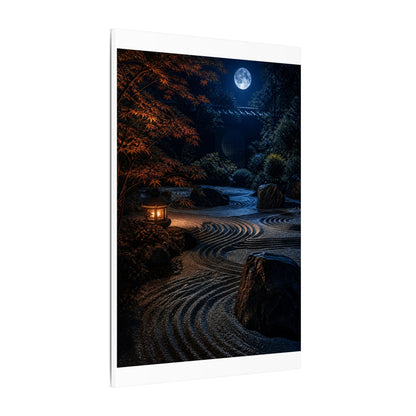 Summer Rock Garden Shadow Zen Canvas Art | Moody Decor