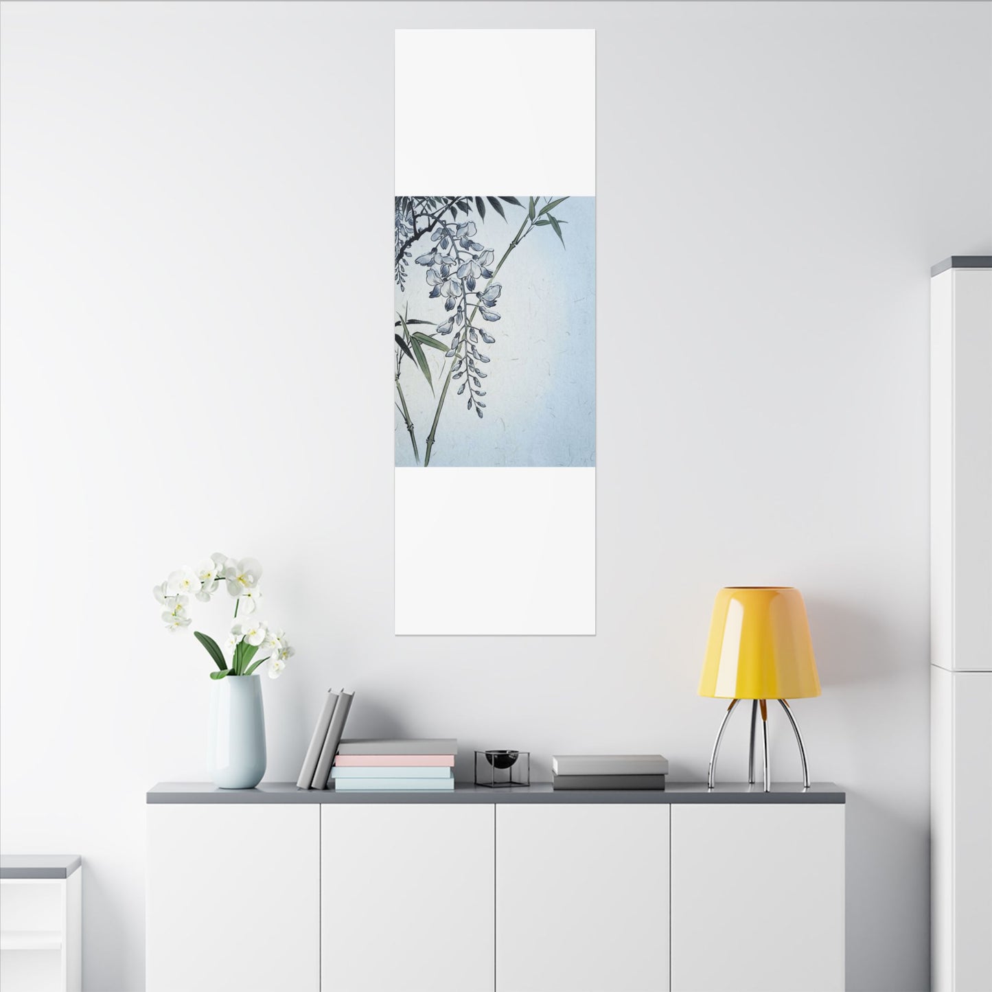 Zen Wisteria in Moonlight | Ukiyo E Inspired Canvas Art