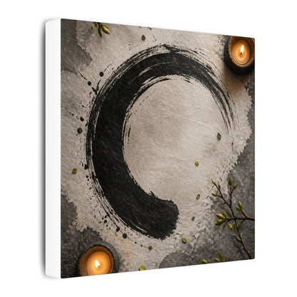 Candlelight Ink Brushstroke Canvas Art - Zen Ma