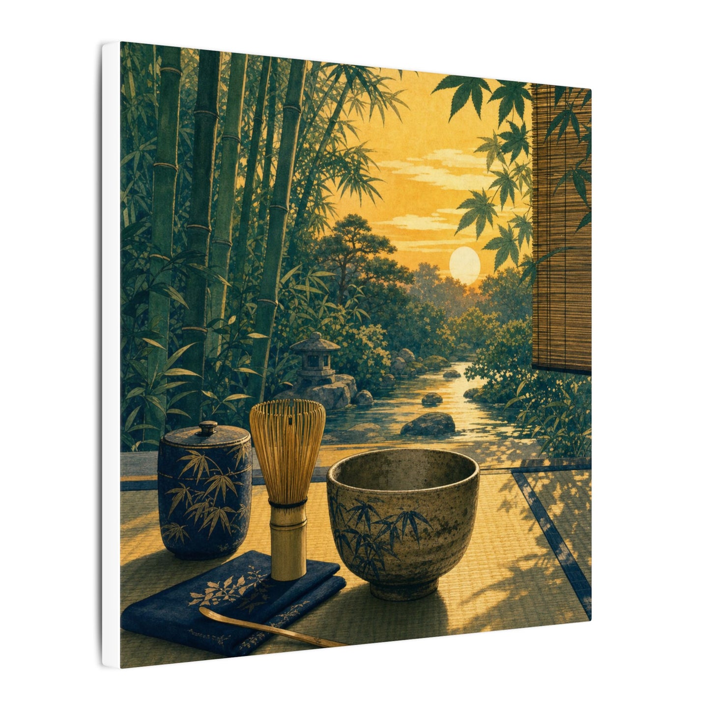 Ma Tea Ceremony Canvas Art - Zen Ukiyo E Inspired