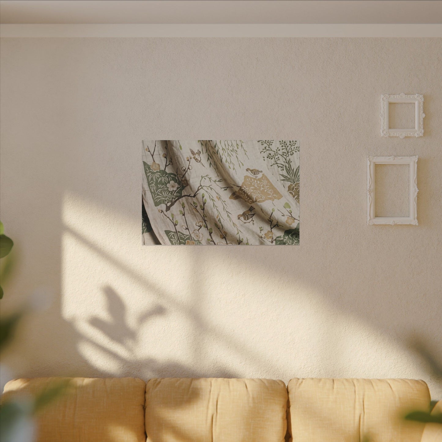 Silk Drape Canvas Art | Spring Japandi Japanese Pattern Art