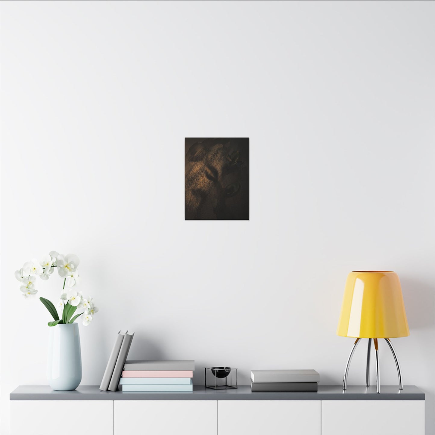 Candlelight Shadow Play Canvas Art - Dark Japandi Ma