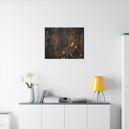 Golden Hour Rust Patina Canvas Art - Dark Japandi Fukinsei