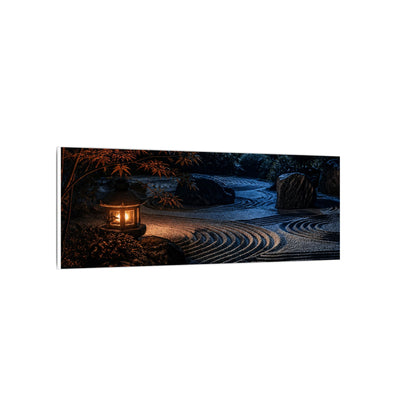 Summer Rock Garden Shadow Zen Canvas Art | Moody Decor