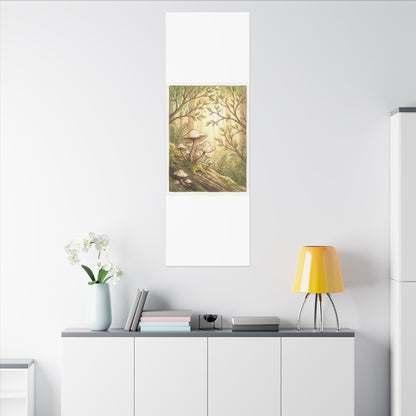 Spring Wild Mushrooms Mushroom Illustration Canvas Art | Cozy Decor