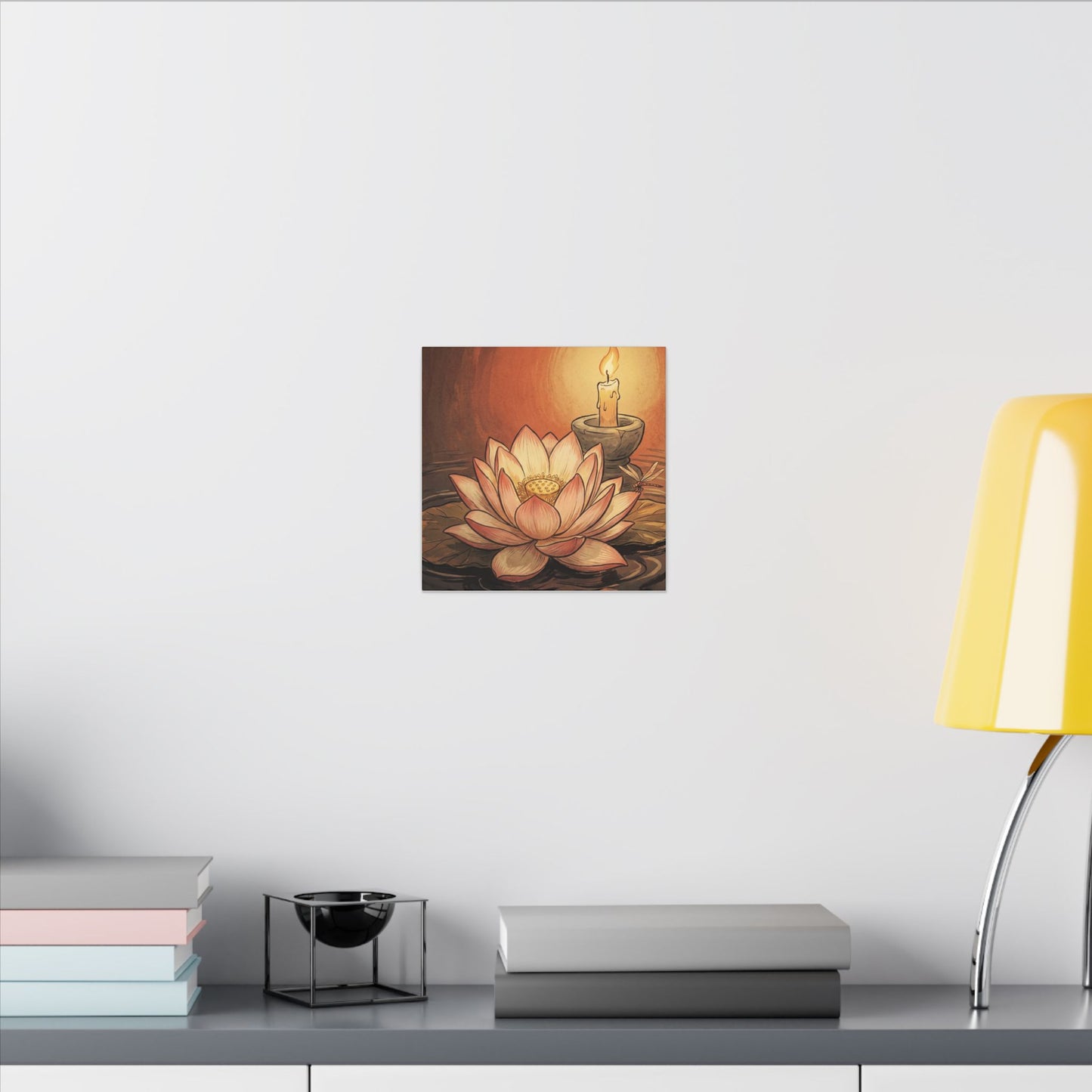 Lotus Flower Summer Canvas Art | Zen Contemplative Design