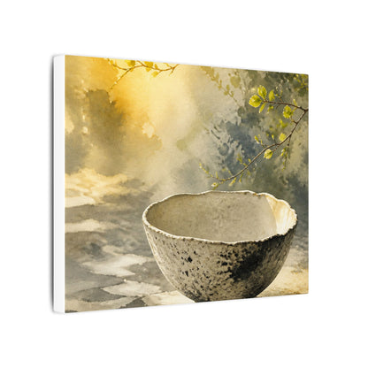 Cozy Ceramic Bowl Canvas Art - Watercolor Japandi