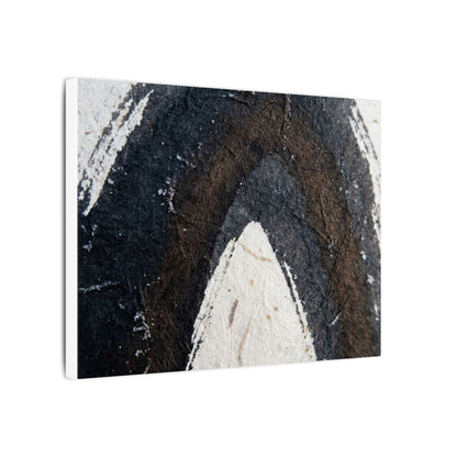Moody Ink Brushstroke Canvas Art - Moody Minimal Dark Japandi