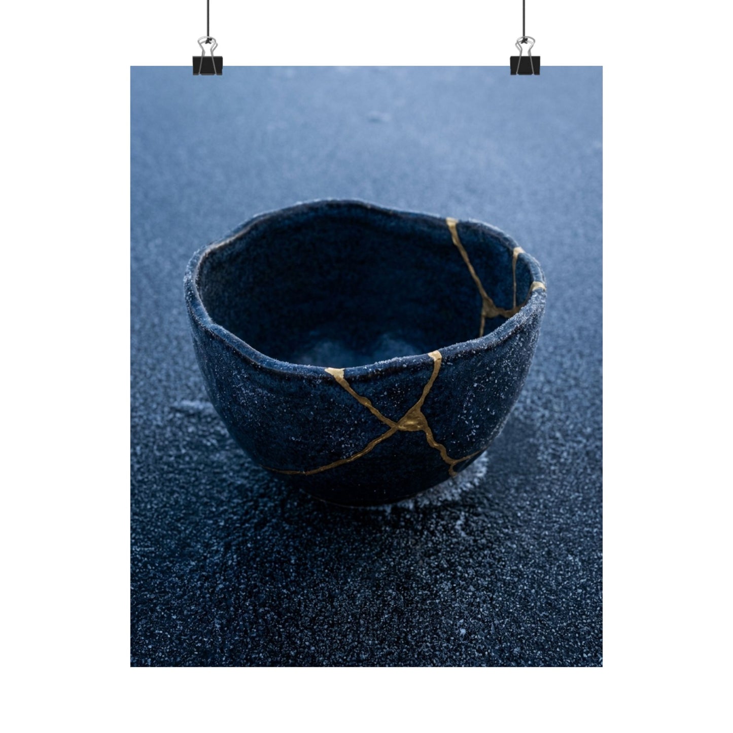 Ceramic Bowl Gold Repair Wall Art Print | Artful Kintsugi Art