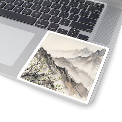 Mountain Mist Texture Sticker | Earthy Japandi Art