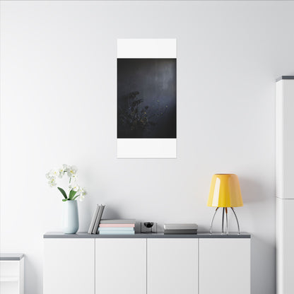 Dried Flowers Spring Canvas Art | Dark Japandi Moody Design