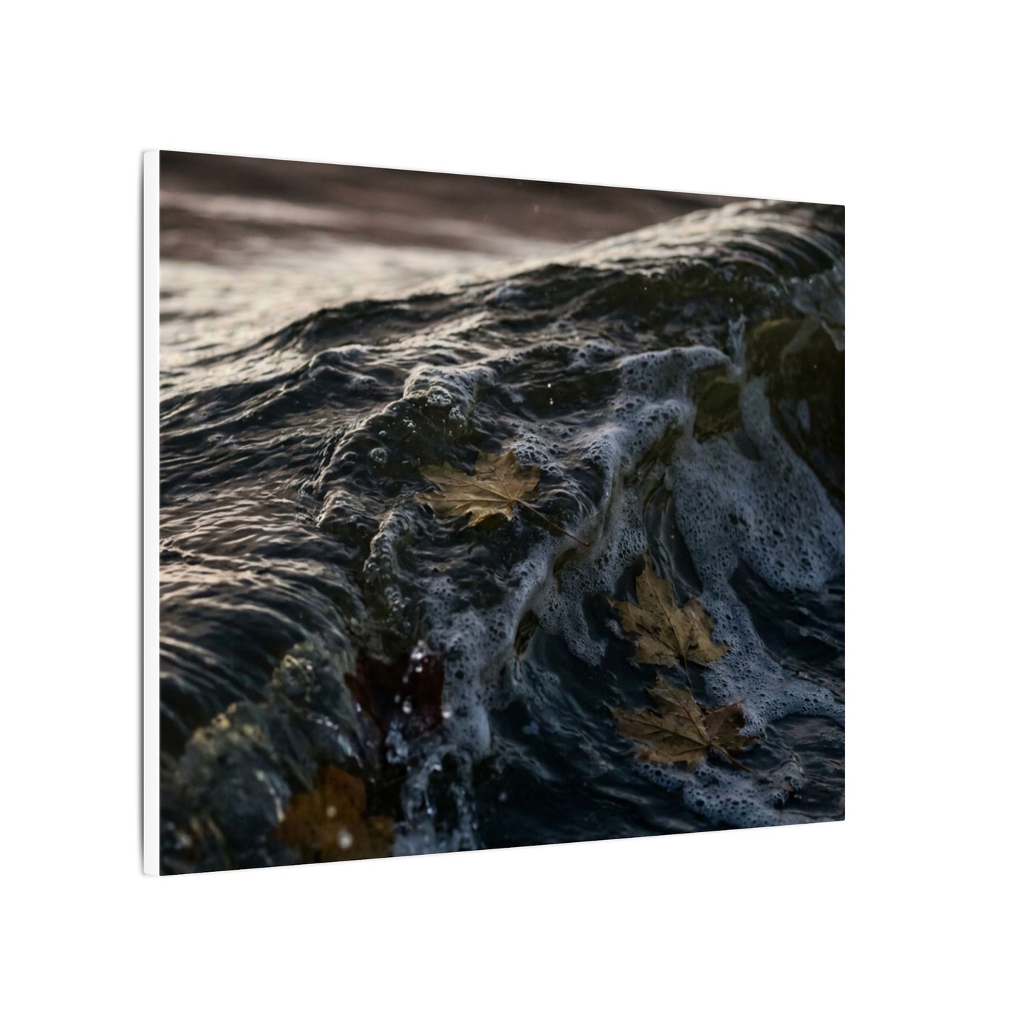 Dark Japandi Ocean Wave in Dawn | Moody Minimal Canvas Art