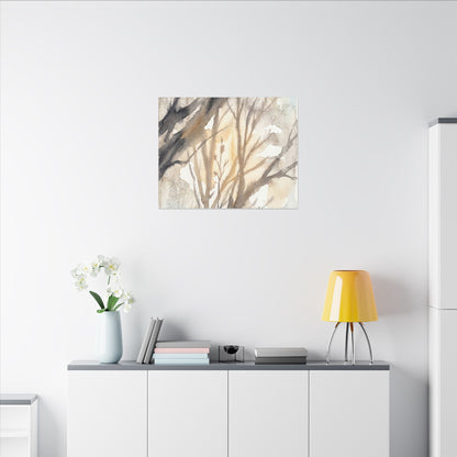 Ma Shadow Play Canvas Art - Japandi Watercolor