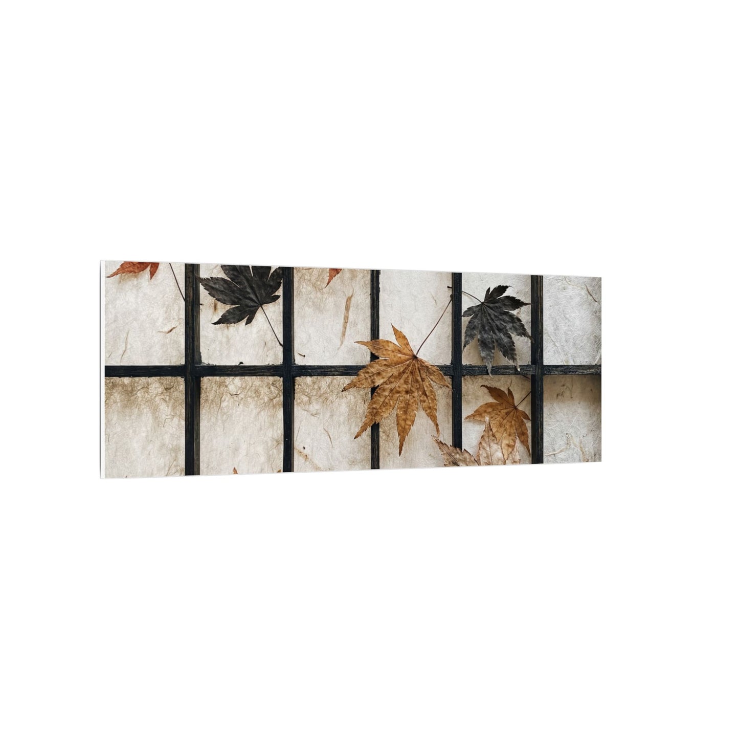 Japandi Shoji Screen in Overcast | Texture Canvas Art