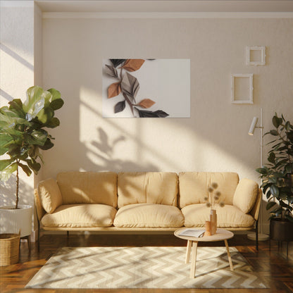 Paper Fold Autumn Canvas Art | Japandi Earthy Design