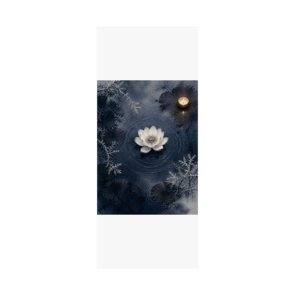 Lotus Flower Wall Art Print | Winter Zen Sumi E Art