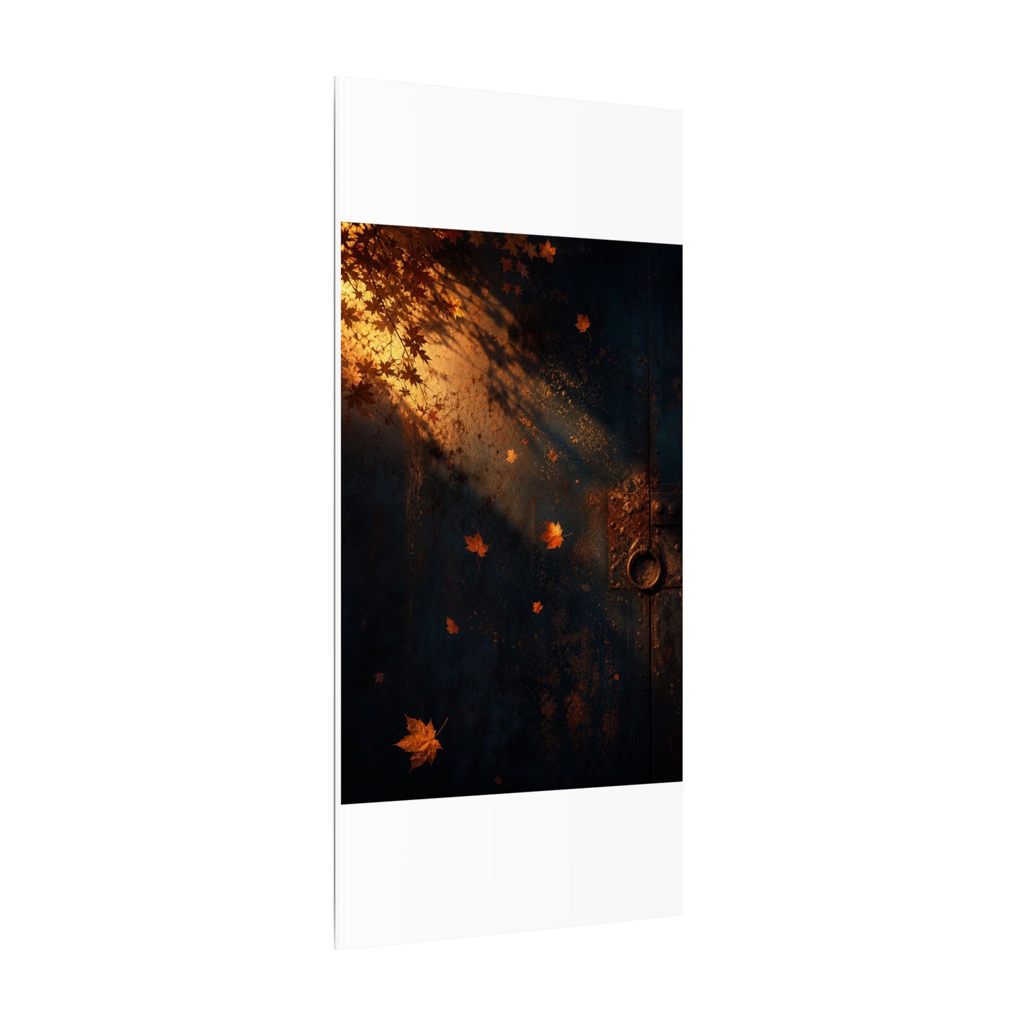 Dark Japandi Rust Patina in Golden Hour | Shadow Zen Canvas Art