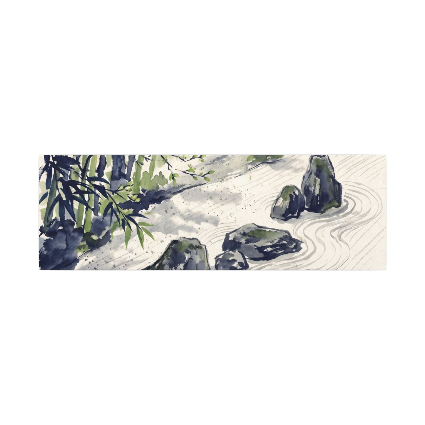 Dappled Rock Garden Canvas Art - Zen Mono No Aware