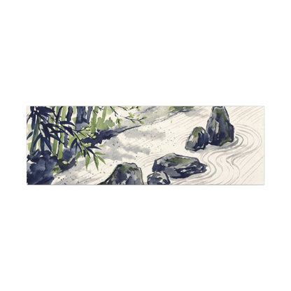 Dappled Rock Garden Canvas Art - Zen Mono No Aware