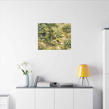 Datsuzoku Stone Lantern Canvas Art - Japandi Watercolor
