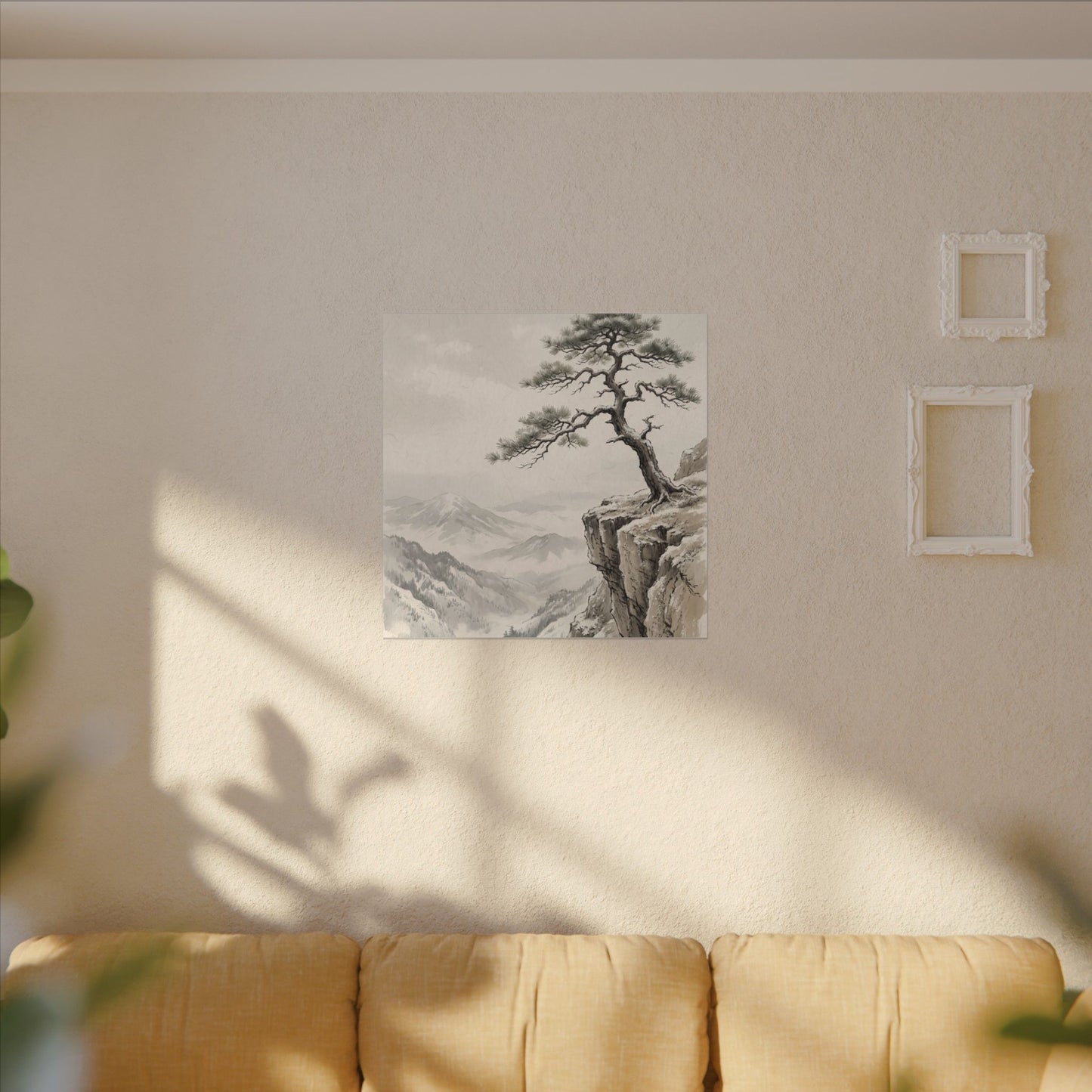 Seijaku Pine Tree Canvas Art - Japandi Japanese Pattern
