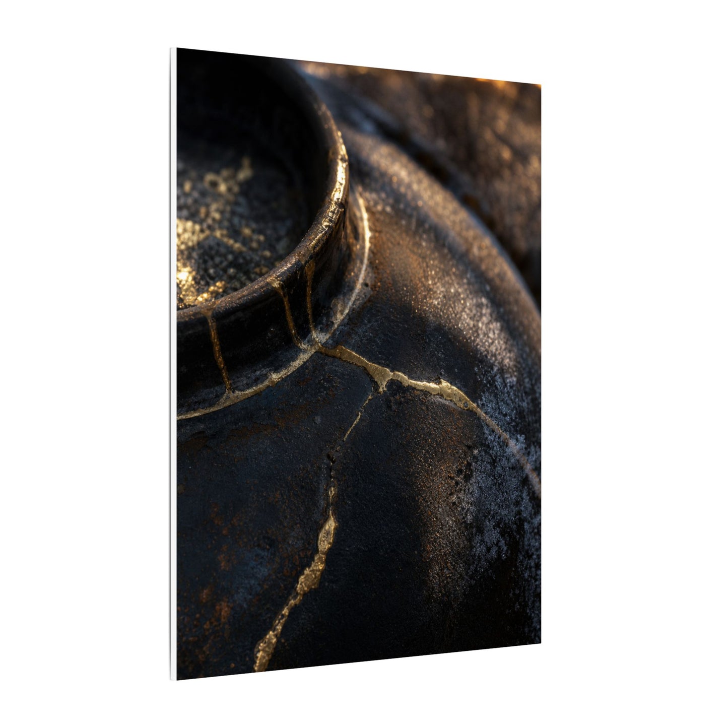 Kintsugi Rust Patina in Golden Hour | Broken Beauty Canvas Art