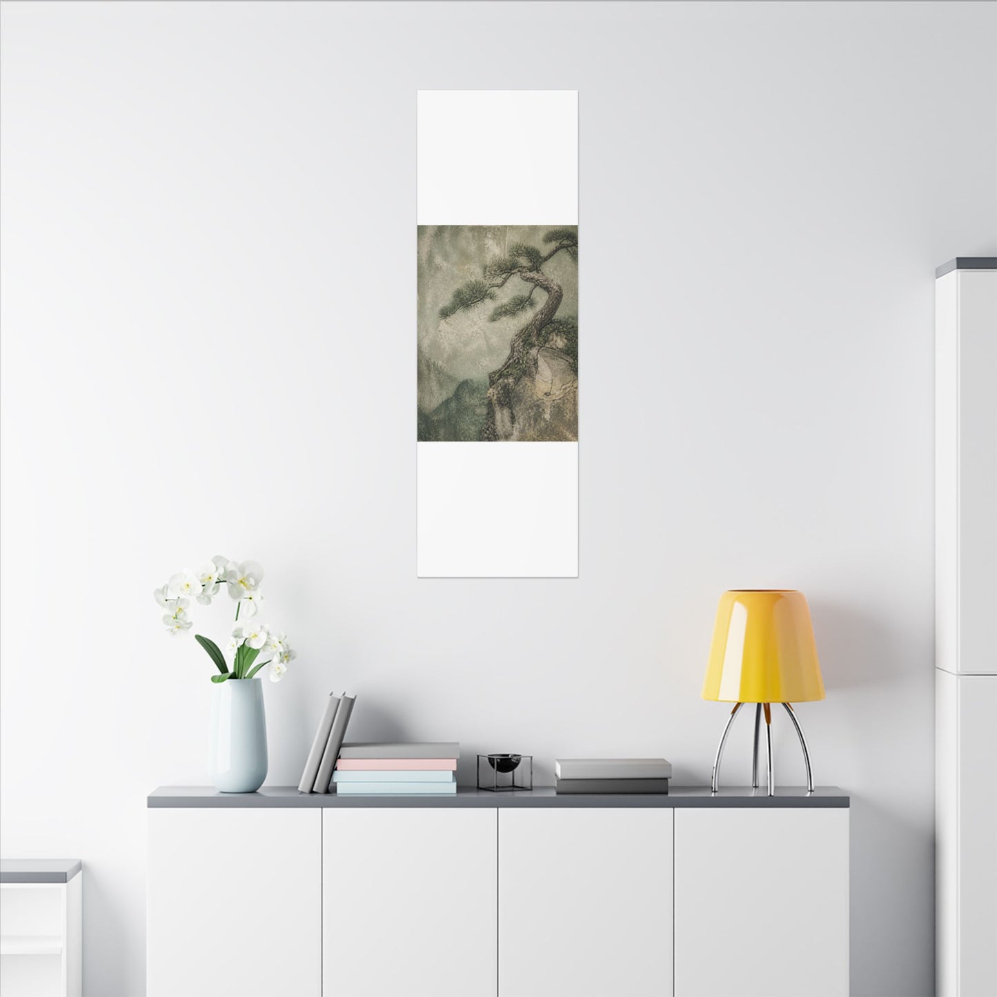 Fukinsei Pine Tree Canvas Art - Japandi Texture
