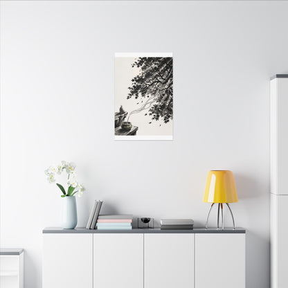 Serene Incense Smoke Canvas Art - Ukiyo E Inspired Zen