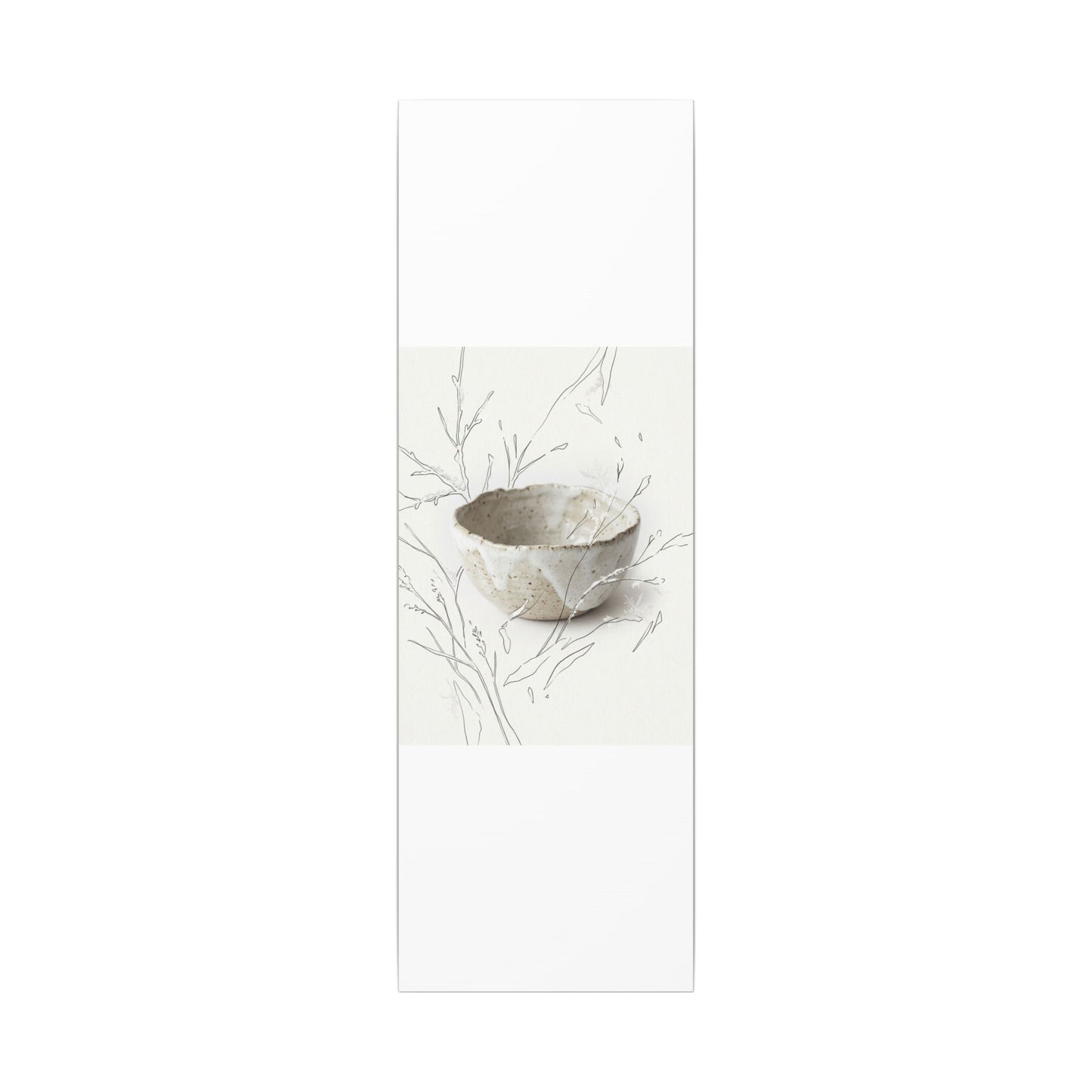 Neutral Ceramic Bowl Canvas Art - Minimal Line Japandi