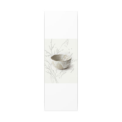 Neutral Ceramic Bowl Canvas Art - Minimal Line Japandi