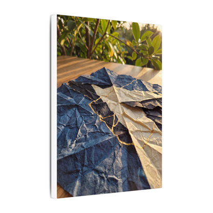 Golden Hour Paper Fold Canvas Art - Kintsugi Ma