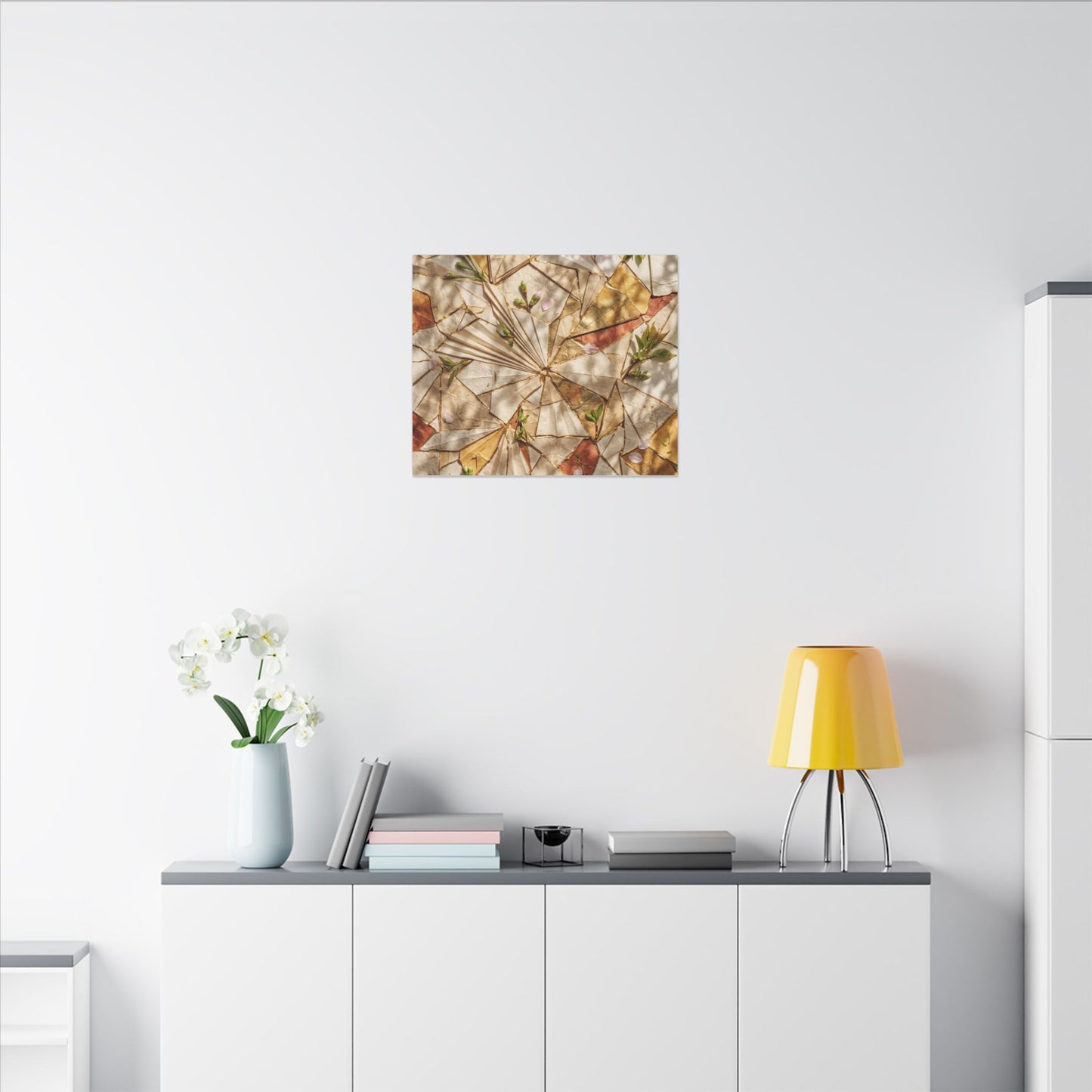 Resilient Paper Fold Canvas Art - Gold Repair Kintsugi