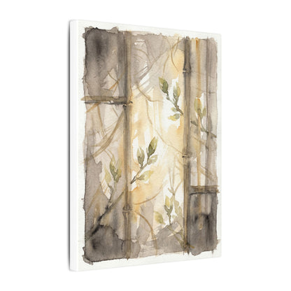 Shoji Screen Spring Canvas Art | Japandi Cozy Design
