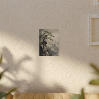 Spring Pine Tree Watercolor Canvas Art | Warm Decor